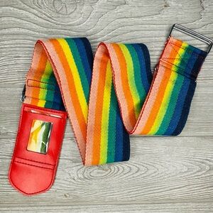 Rainbow 70's inspired pride Luggage Strap Belt For Peters OSize Elastic travel